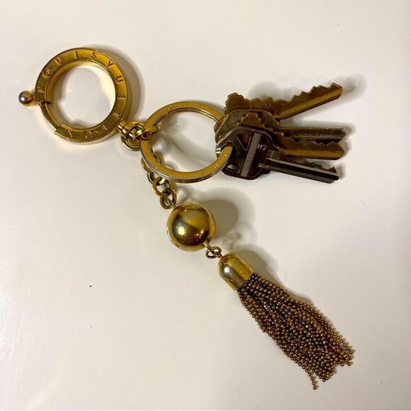 Louis Vuitton Gold Porte Cles Swing Tassel Bag Charm - Picture 3 of 14